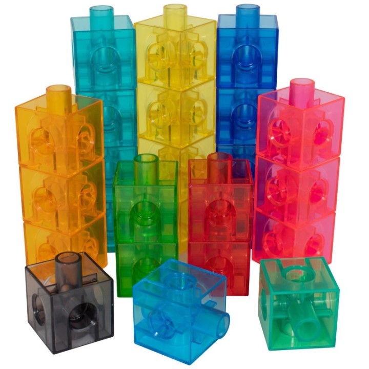 edxeducation® Translucent Linking Cubes - Set of 100 - 0.8 Inch