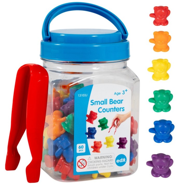 edxeducation® Small Bear Counters - Mini Jar - Set of 60