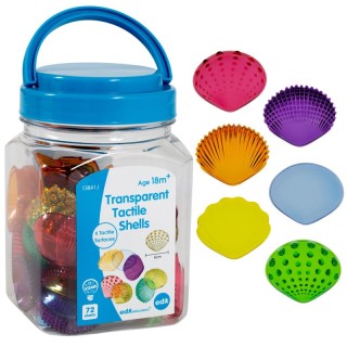 edxeducation® Tactile Shells - Transparent - Mini Jar - Set of 72