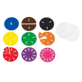 edxeducation® Fraction Circles - Set of 51 - 9 Values & Colors