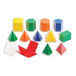 edxeducation® 2D3D Geometric Solids, 8cm, Set of 12