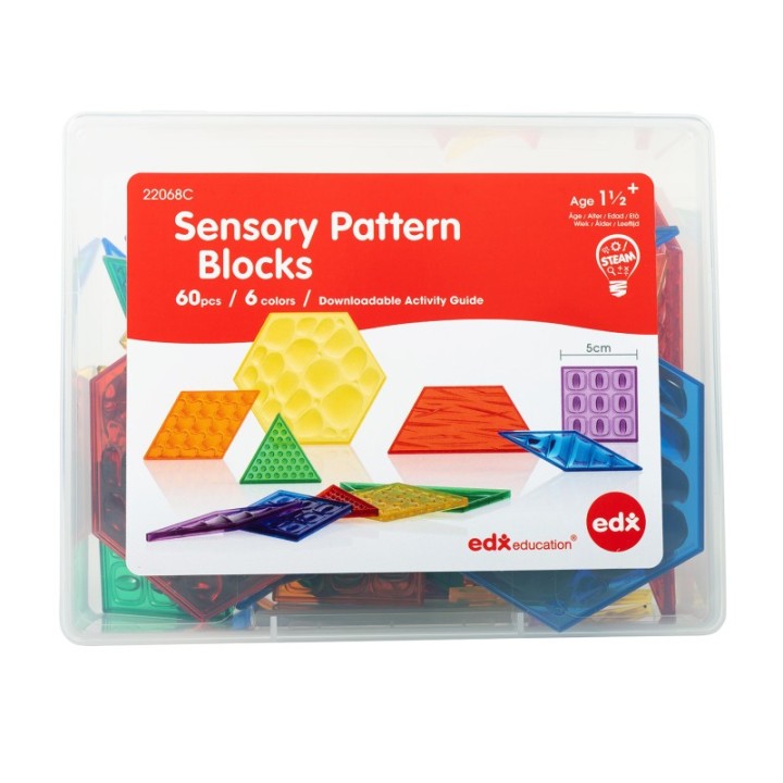 edxeducation® Translucent Sensory Pattern Blocks