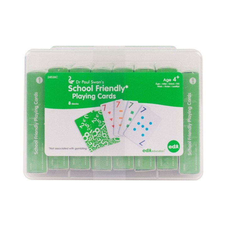 edxeducation® School Friendly Playing Cards - Set of 8 decks