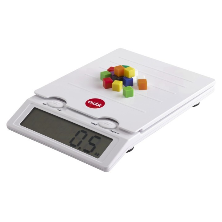 edxeducation® Digital Scale - Weigh in Pounds, Ounces, Grams, Kilograms - Max Weight of 6.5 lbs