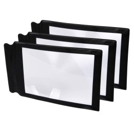 TickiT® Large Sheet Magnifier, 8.7" x 5.5", Pack of 3