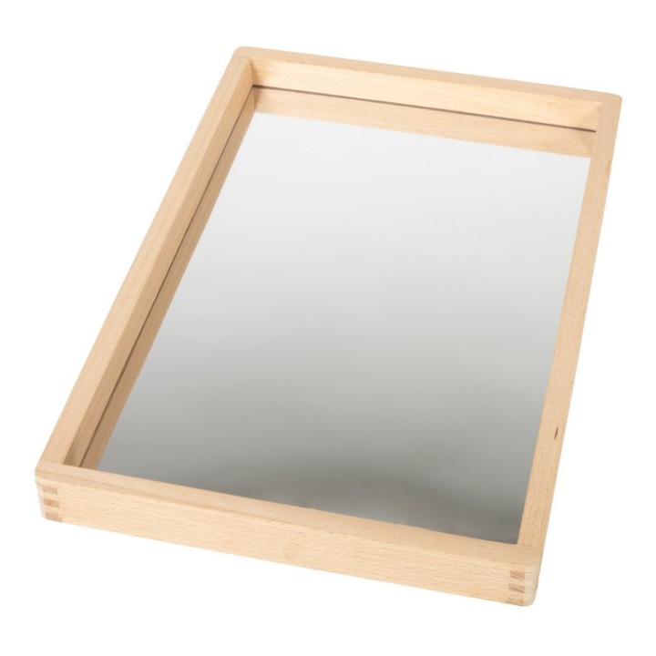 TickiT® Small Wooden Mirror Tray