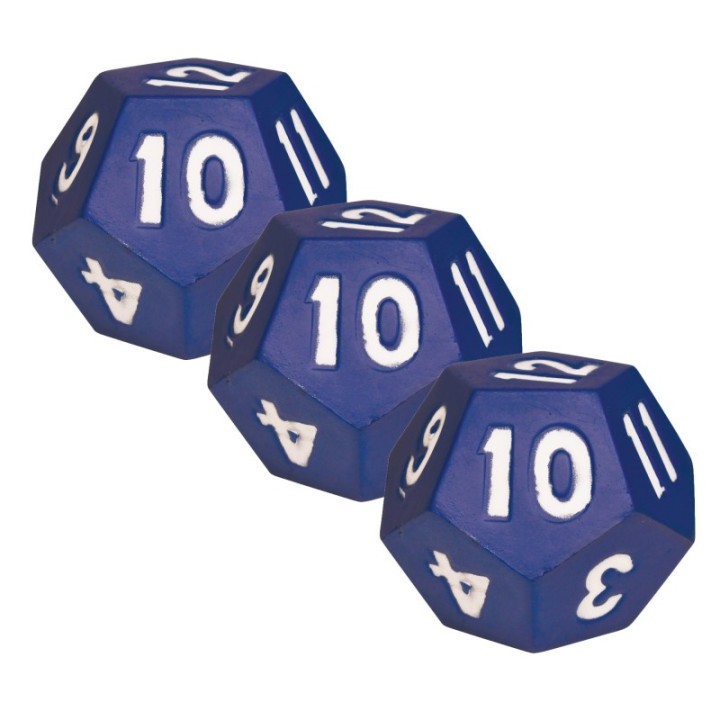 Learning Advantage® 12-Sided Die - Demonstration Size - Pack of 3
