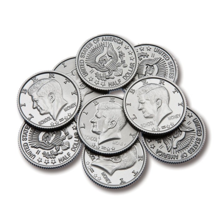 Learning Advantage® Play Coins - Half-Dollar - Set of 50