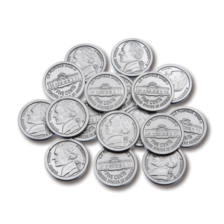 Learning Advantage® Play Coins - Nickels - Set of 100