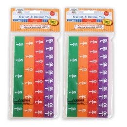 Learning Advantage® Fraction/Decimal Tiles - 51 Per Set - 2 Sets