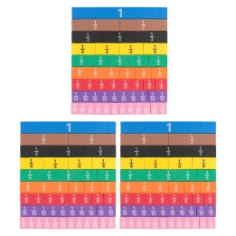 Learning Advantage® Fraction Tiles - Foam - Magnetic - 51 Per Set - 3 Sets