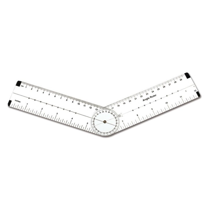 Learning Advantage® Angle Measurement Ruler - Measure Angles to 360 Degrees and Lines to 12"