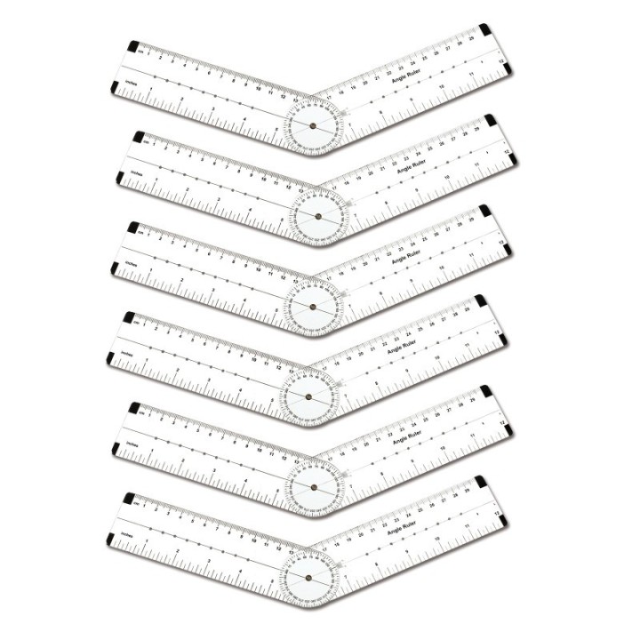 Learning Advantage® Angle Measurement Ruler, Pack of 6