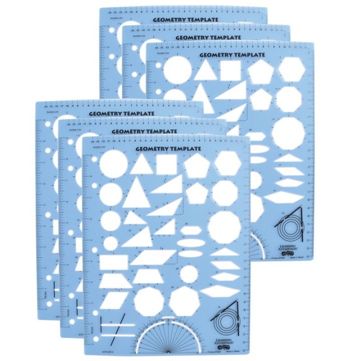 Learning Advantage® Geometry Template, Pack of 6