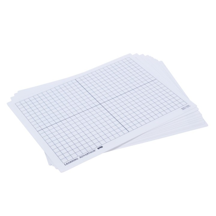 Learning Advantage® X-Y Axis Dry Erase Grid Boards - Set of 10