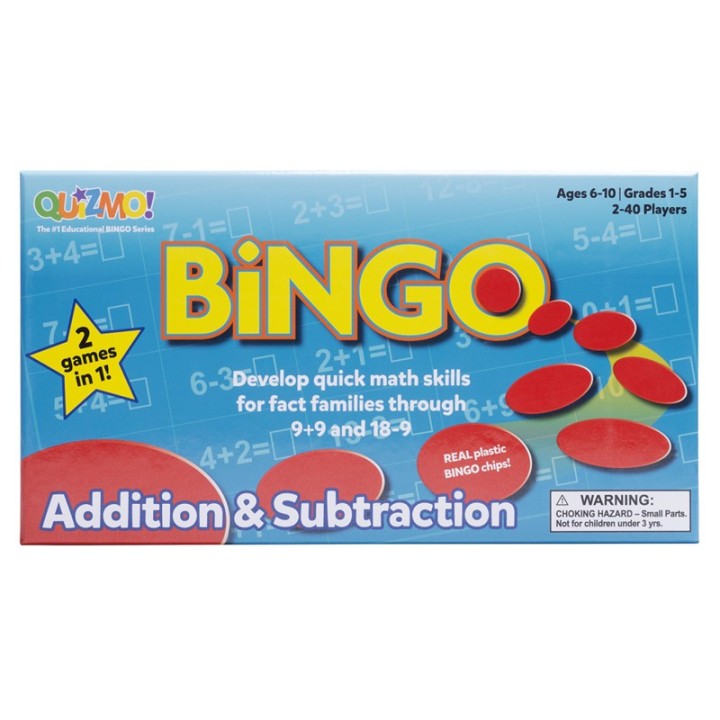 Learning Advantage® QUIZMO® Addition & Subtraction - Bingo-Style Math Game