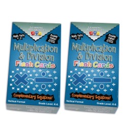 Learning Advantage® Double-Value Vertical Flash Cards - Multiplication & Division Set - 90 Per Pack, 2 Packs