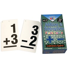 Learning Advantage® Double-Value Vertical Flash Cards - Addition & Subtraction Set - Set of 81