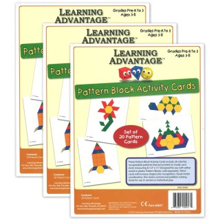 Learning Advantage® Pattern Block Activity Cards - 20 Per Set - 3 Sets