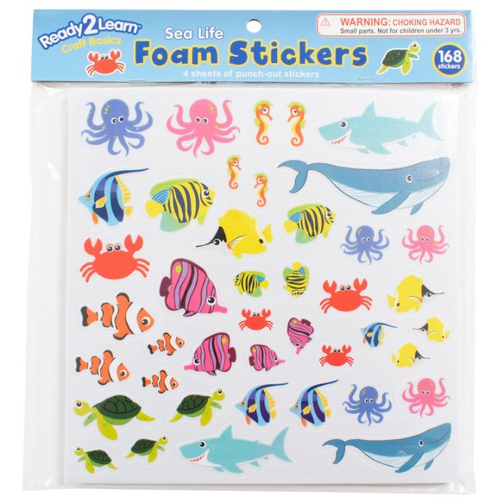 READY 2 LEARN™ Foam Stickers, Sea Life, Pack of 168