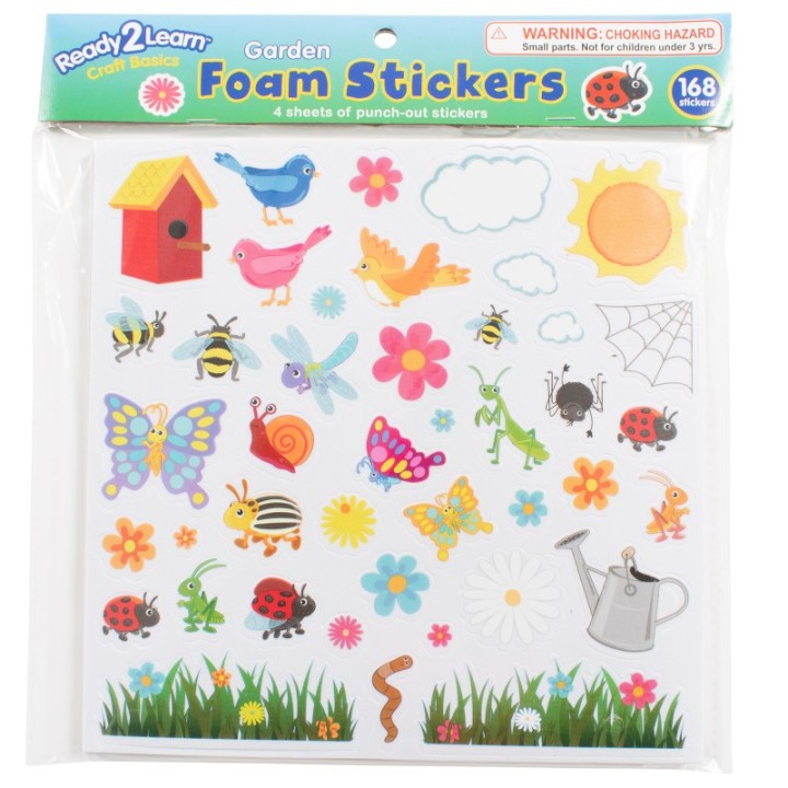 READY 2 LEARN™ Foam Stickers, Garden, Pack of 168