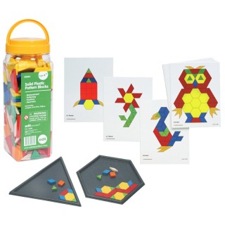 Learning Advantage® Pattern Blocks Kit - Activity Cards, Blocks & Trays