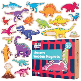 Spark & Wow Wooden Magnets - Dinosaurs - Set of 20