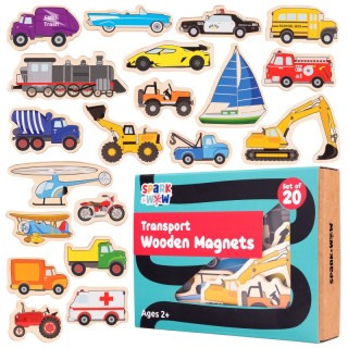Spark & Wow Wooden Magnets - Transport - Set of 20