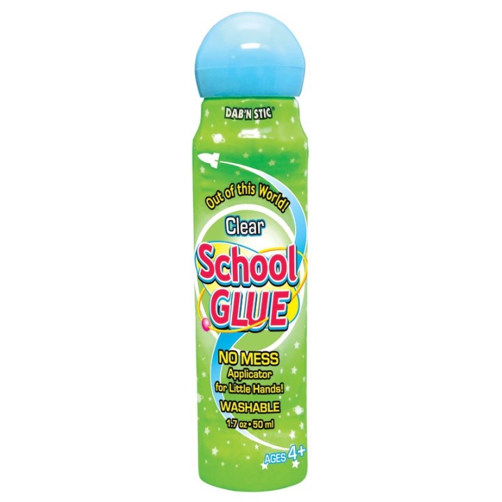 Crafty Dab® Dab'N Stic Non-Toxic Odorless School Glue, 1.75 oz Bottle, Dries Clear, Pack of 6
