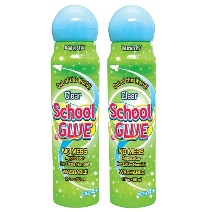 Crafty Dab® Dab'n Stic School Glue, 1.7 oz, 6 Per Pack, 2 Packs