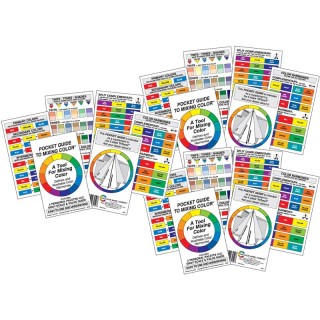 The Color Wheel Company Artist's Color Wheel Pocket Mixing Guide, Pack of 3