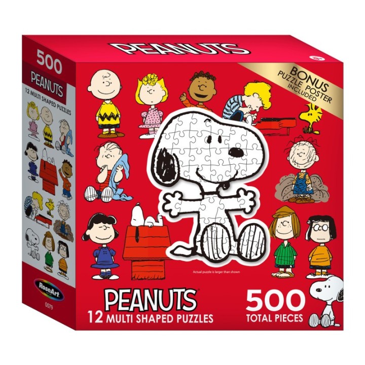 Cra-Z-Art® Licensed Peanuts Mini Shaped Puzzle Set, 12 Puzzles