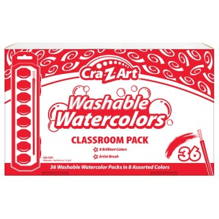 Cra-Z-Art® Washable Watercolors Classroom Pack, 8 Colors, 36 Count