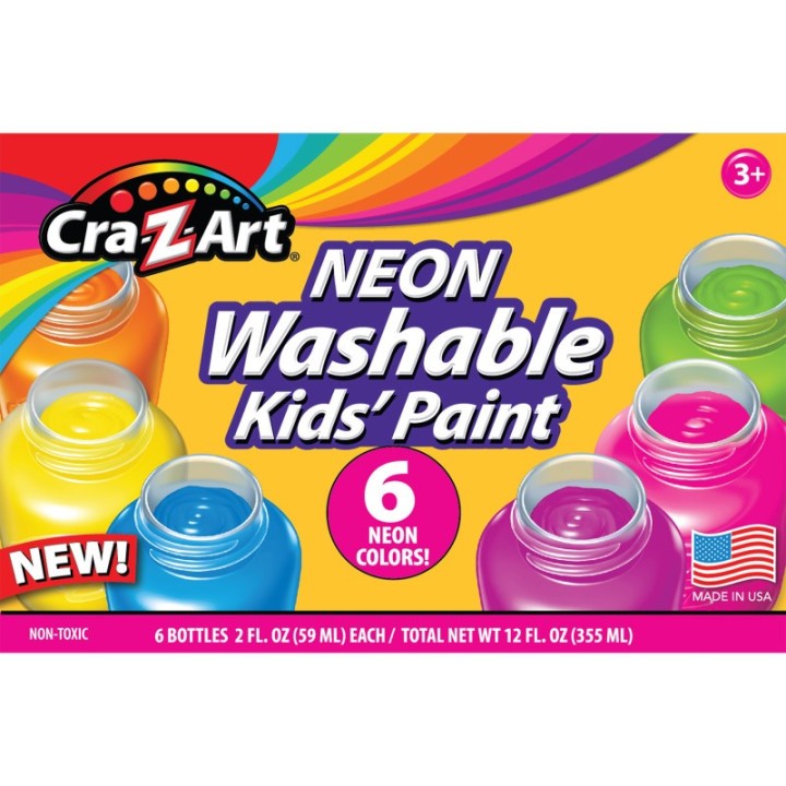 Cra-Z-Art® Washable Neon Paint, 6 Count