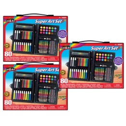 Cra-Z-Art® Art Set, 80 Pieces Per Set, 3 Sets