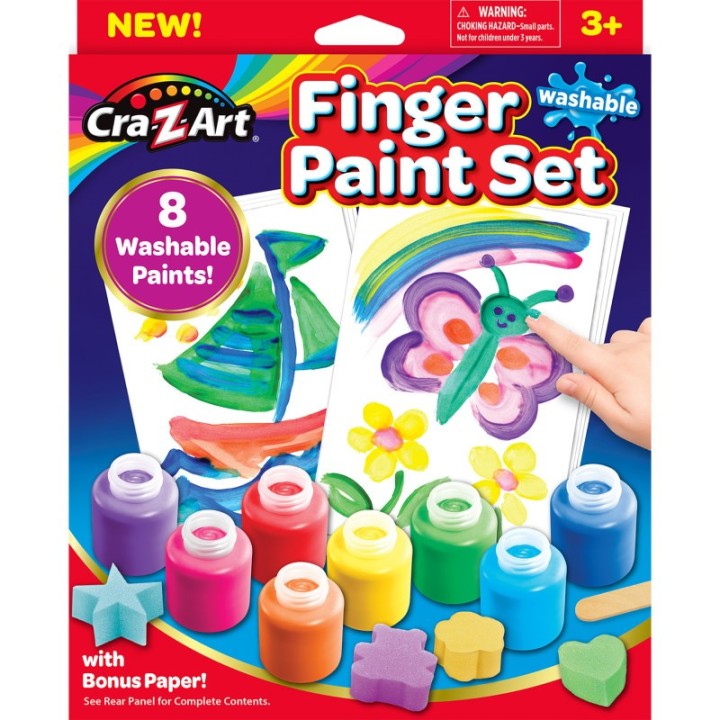Cra-Z-Art® Washable Finger Paints Set, 8 Colors