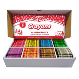 Cra-Z-Art® Crayon Classroom Pack, 8 Color, Box of 800