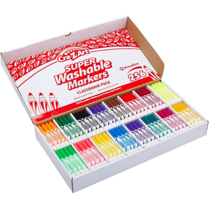 Cra-Z-Art® Washable Broad Line Markers Classroom Pack, 256 Count
