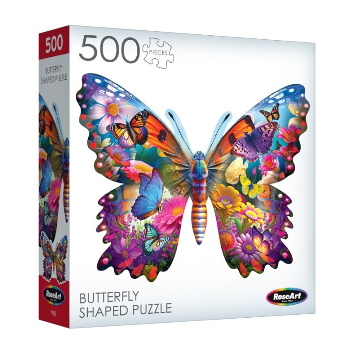 RoseArt Big Shaped Butterfly, 500 Pieces