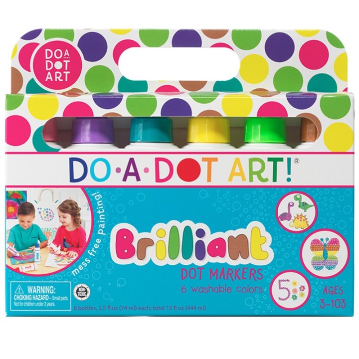 Do-A-Dot Art!® Washable Brilliant Dot Markers, 6 Colors