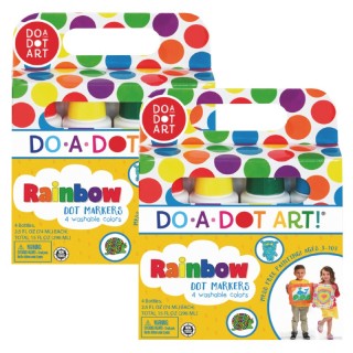 Do-A-Dot Art!® Washable Rainbow Dot Markers, 4 Per Pack, 2 Packs