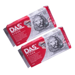 DAS® Modeling Clay Air Hardening, Stone, 2.2lb, Pack of 2