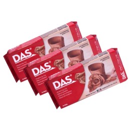 DAS® Modeling Clay Air Hardening, Terra Cotta, 1.1lb, Pack of 3