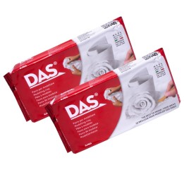 DAS® Modeling Clay Air Hardening, White, 2.2lb, Pack of 2