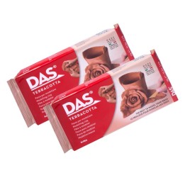 DAS® Modeling Clay Air Hardening, Terra Cotta, 2.2lb, Pack of 2