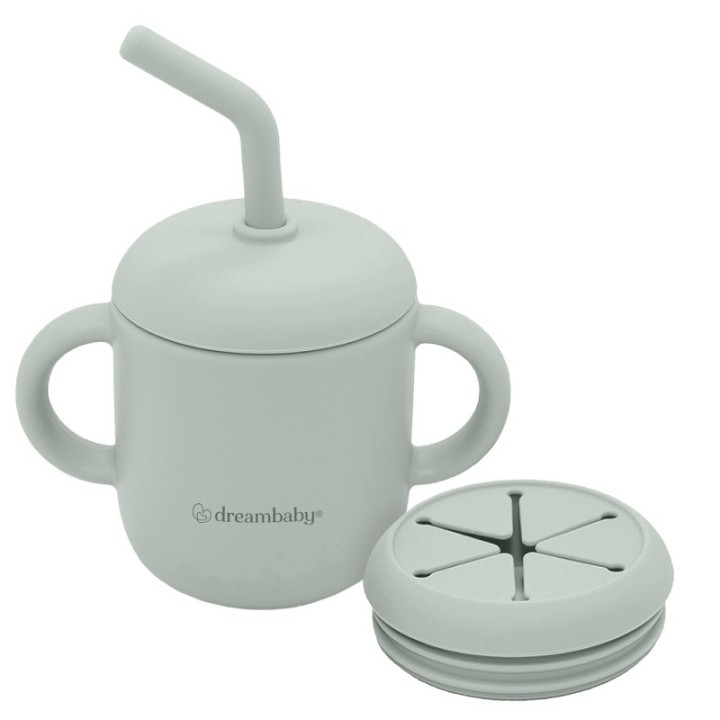 Dreambaby® Silicone No-Spill Drink and Snack Cup, Seafoam