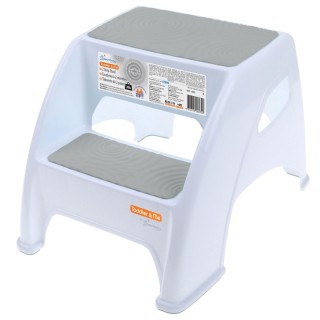 Dreambaby® Toddler & Me™ 2-Step Stool, Gray/White