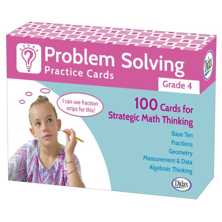 Didax® Problem Solving Practice Cards, Grade 4