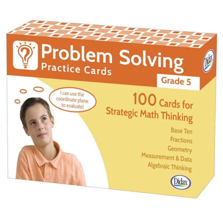 Didax® Problem Solving Practice Cards, Grade 5