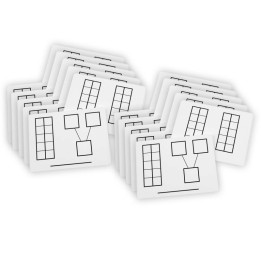 Didax® Write-On/Wipe-Off Ten-Frame Mats, Set of 10, 2 Sets